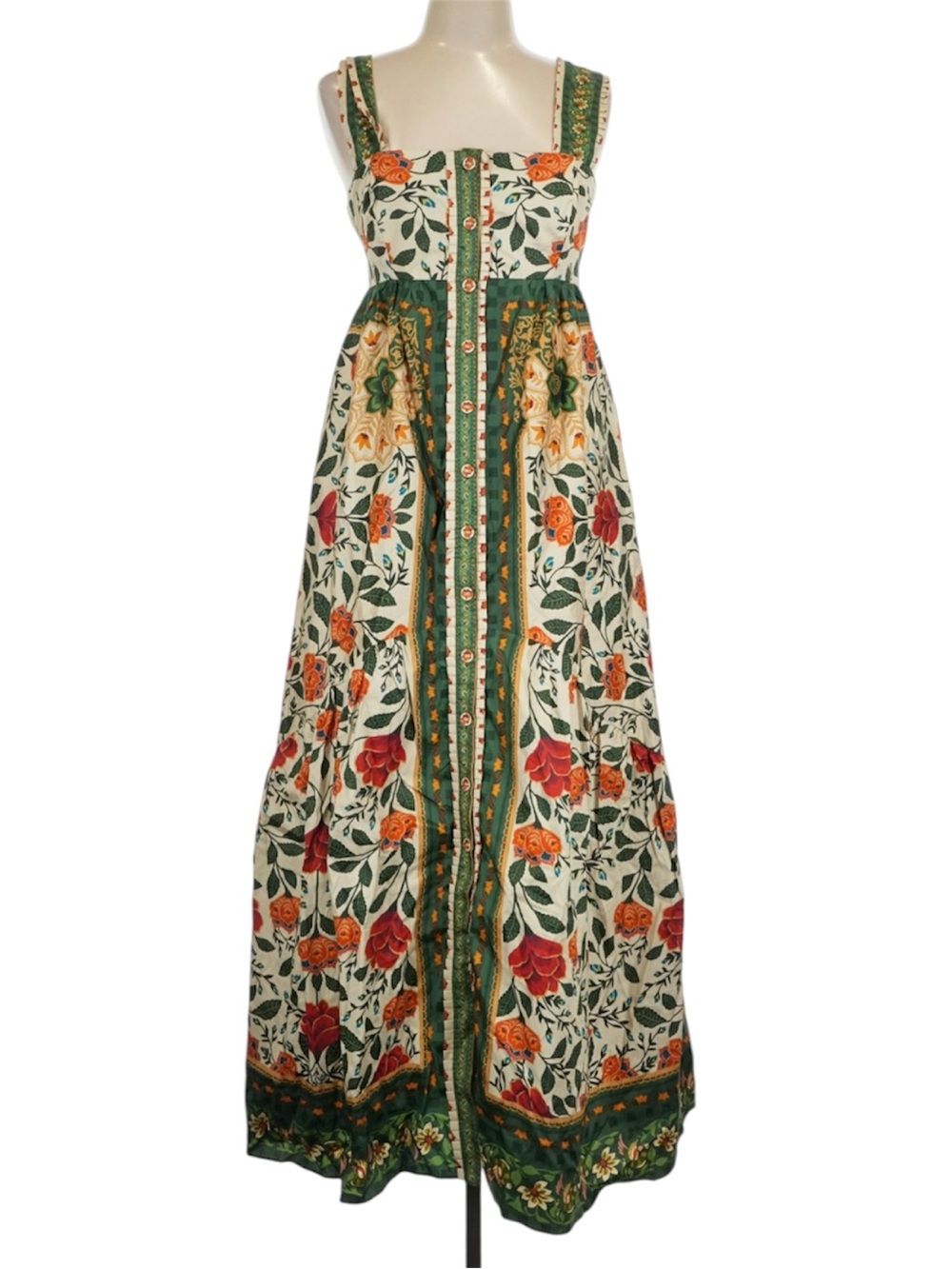 NWT FARM Rio Sand Garden Tapestry Maxi Dress Size Large - Picture 5 of 10